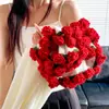 Manta com Buquê de Rosas Personalizada Feita à Mão, Manta de Tricô para Meninas, Melhores Amigas, Recém-casados, Prática para o Ano Novo, Direto do Fabricante
