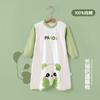 Camisón de manga larga para bebé, mono de algodón puro para bebé, ropa de casa, pijamas para niños y niñas, camisón antipatadas con protección abdominal