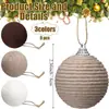 Decoração de Árvore de Natal de Novo Produto Transfronteiriça Decoração Feita à Mão Presente Pendurado Corda de Algodão Bola de Natal Pequeno Pingente Pingente de Atmosfera Festiva