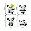 Micropaisaje creativo, lindo panda redondo, muñeco de jardinería, decoraciones DIY, accesorios colgantes, adornos pequeños de plástico para escritorio