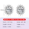 Brincos de Prata S925 Modernos de Luxo de Alta Qualidade Flor de Girassol Moissanite Brincos Estilo Princesa