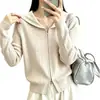 Cardigan de tricô com gola marinha, venda quente transfronteiriça, zíper, trança, cor sólida, top solto, top versátil, estilo preguiçoso