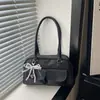Bolso de Hombro con Lazo de Estilo Coreano de Moda para Mujer 2026 Nuevo de Verano Bolso de Hombro Simple y de Moda Bolso Cruzado Casual