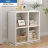 Gabinete de celosía partition de mesita de noche semi-cerrado gabinete de almacenamiento de dormitorio estante de almacenamiento de estantería de mesita de noche almacenamiento de extremo de cama de piso ocho compartimentos