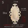 Talla de Madera Dongyang Madera Maciza Estilo Europeo Cabeza de Puerta de Madera Flor Redonda Calcomanía Decorativa Marco de Espejo de Puerta Flor de Madera Fondo Ovalado Adorno Relieve