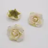 Simulación de cabeza de rosa accesorios decorativos de mano color degradado europeo Capullo de flor de té Guirnalda hecha a mano del bosque DIY material