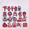 Diapositivas para zapatos de equipo de bomberos de dibujos animados, accesorios para zapatos, decoraciones de zapatos tipo zueco de goma blanda de PVC, zapatos de jardín para niños, hebillas de zapatos DIY, transfronterizo