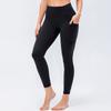Pantalones de Yoga Brocado Desnudo Doble Cara Lijado para Mujer Ajustados Levanta Cadera Deportivos Secado Rápido Transpirables para Correr Fitness 12369