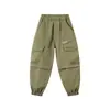 Precio de Oferta para Pantalones Cargo de Niño, Estilo Primavera/Otoño, Colección Primavera 2026, Pantalones Largos Casuales Sueltos para Niños