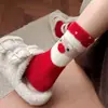 Calcetines Rojos Año Zodiacal para Mujer Otoño e Invierno Terciopelo Engrosado Cálido Terciopelo de Visón Calcetines de Caña Media 2025 Año del Serpiente Calcetines de Año Nuevo