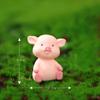8 Adornos de Cerdo Fortuna Cerdo Pastel Coche Regalo DIY Suculenta Dibujos Animados Colgante Año del Cerdo Artesanías de Resina