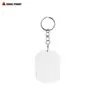 Venta Caliente Transfronteriza Lámina de Aluminio Transferencia de Calor Llavero Metálico de Aluminio en Blanco Llavero de Aluminio para Sublimación Doble Cara DIY