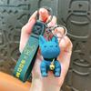 Lindo método de pelea perro bulldog muñeco llavero colgante creativo exquisito bolso llavero colgante venta al por mayor