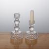 Suporte de Velas de Vidro de Cristal Estilo Europeu Haste Doméstica Base de Cera Contas Redondas Aromaterapia Mesa de Cera Decorações Criativas para Casa