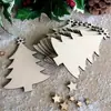 Suprimentos de Decoração para Casa Transfronteiriços Pingentes de Natal de Madeira Adereços de Feriado Escultura DIY Chips em Branco para Árvore de Natal