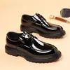 Zapatos de cuero para hombre Woodpecker, cuero genuino, transpirables, formales de negocios, zapatos de cuero casuales marrones, acabado brillante, adecuados para ir al trabajo, bodas y como zapatos de novio