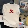 Camiseta de Manga Corta Marca de Moda Camiseta para Hombre Talla Grande para Hombre Holgada Cuello Redondo Estampada Estilo Coreano Top de Moda Ins Comercio Exterior Transfronterizo