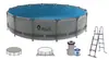Jilong Estanque de Peces de Lona Acero Inoxidable Redondo Depósito de Agua Tanque para Koi Estanque Temporal de Cría con Lona Engrosada y Estructura de Soporte Juego Completo