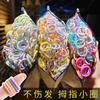 Elásticos Infantis para Bebê Não Enrolam o Cabelo Trompete Laço de Bebê Pequeno Tremzinho Laço para Polegar Corda de Cabelo para Meninas Acessórios de Cabelo de Alta Elasticidade
