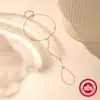 Anillo Cadena Pulsera Diamante Geométrico Plata de Ley S925 Pulsera Trébol Elegante Personalizada Más Vendido en Amazon Cadena de Pulsera