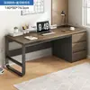 Mesa de Computador de Mesa, Mesa para Home Office, Design Moderno Simples com Três Gavetas, Mesa de Quarto, Mesa de Estudo e Escrita para Estudantes