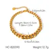 Pulseira Cubana Elegante Europeia e Americana Acessível Luxo Pulseira de Aço Inoxidável Ouro 18K Joia de Mão de Alta Qualidade Feminina Joias de Aço Titânio