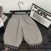 Pantalones Casuales Unisex para Niños de Primavera y Otoño Bebé Estilosos Personalidad Infantil Marca de Tendencia Estilo Coreano Colorido de Moda Bloque de Color Cuadros Pantalones de Cuchillo Torcido