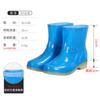 Botas de chuva masculinas pvc antiderrapantes à prova d'água para pesca Preto cano alto espessas resistentes ao desgaste proteção do trabalho canteiro de obras sapatos de borracha botas de chuva atacado