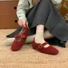 Primer Encuentro Temporada Plano Punta Redonda Estampado de Leopardo Felpa Piel Zapatos Ropa Exterior para Mujer 2026 Nuevo Otoño Invierno Mary Jane Felpa Algodón Zapatos