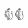Hebilla de Herradura de Diamante Completo de Lujo Modelo Nuevo 2026 Clip para Oreja en Forma de U de Circonita Brazalete Elegante para Oreja para Hombre Sin Perforación Requerida Accesorio para Oreja de Cobre