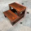 Reposapiés de Madera Maciza Escalones para Ventana de Bahía Reposapiés Doméstico Engrosado de Madera Maciza Marco de Escalón de 2 Niveles Reposapiés Escalón de Escalera