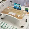 Mesa de Cama Dobrável Mesa Dobrável Mesa de Estudo para Dormitório de Estudante Mesa para Laptop Mesa Pequena Dobrável com USB