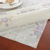 Toalha de Mesa Floral Simétrica Roxa de PVC, 100% à prova d'água, à prova de óleo e resistente a respingos, pode ser limpa repetidamente.. Sousplats retangulares e quadrados podem ser cortados em qualquer tamanho, adequados para refeições internas e externas, camping, churrascos e decoração de restaurantes.. Protege móveis e eletrodomésticos contra poeira, apresentando uma toalha de mesa decorativa em estilo rústico retrô.