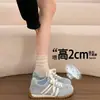 Zapatillas de Entrenamiento Rojas Alemanas para Mujer, Nuevos Zapatos Retro Populares de Suela Gruesa A-Gan Verano 2026, Zapatos Casuales Versátiles de Cuero Genuino con Suela Blanda
