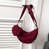 Bolsa Feminina Estilo Japonês Mais Vendida Bolsa Pequena Feminina 2024 Nova Moda Casual Versátil Bolsa Dumpling Pequena Fresca de Ombro Transversal