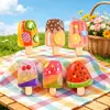 Paleta de helado de fruta simulada, accesorios de resina, pegamento de crema para bricolaje, decoración de funda de teléfono, adornos de mini comida de juguete