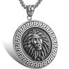 Colgante de acero inoxidable con cabeza de león y tótem dominante europeo y americano, colgante de acero de titanio con personalidad retro, joyería al por mayor HC190