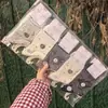Meias Esportivas de Algodão Qianzufang para Mulheres de Cano Médio 25 Outono e Inverno Meias Coloridas de Algodão Meias Femininas Mais Fáceis de Combinar e Fofas