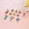 Venta Caliente Transfronteriza Cuentas de Agujero Grande de Flores Pulsera Colorida con Aceite Goteando Accesorios con Cuentas Joyería Hecha a Mano DIY para Mujeres Accesorios al por Mayor