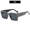 Gafas de Sol Cuadradas de Marco Grande Moda Europea y Americana 2026, Elegantes y Versátiles, Gafas Retro Adelgazantes para Mujer, Gafas de Estilo Urbano