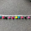 Ventas Directas de Fábrica en stock protección del medio ambiente hecho a mano bola de pelo colorida encaje ropa sombrero accesorios decorativos accesorios de ropa de encaje