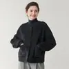Abrigo de lana en tejido de lana estilo Chanel para mujer, una pieza mágica que estiliza para figuras petite, abrigo corto de lana de primavera/otoño con un toque elegante y con estilo