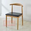 Mesa y silla de comida rápida sencillas al por mayor, silla de esquina de hierro, tienda de té con leche, restaurante, cantina, mesa y silla combinadas