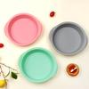 Forma Redonda de Silicone para Bolo em Estoque 8 polegadas Forma para Assar Mousse Fácil de Desenformar Forma Chiffon Forma para Assar no Forno Doméstico
