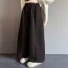 Pantalones Gruesos Forrados de Felpa para Niñas Mayores, Pantalones de Lana Estilo Coreano de Nueve Décimos de Pierna Ancha para Niñas, Pantalones Largos Casuales para Estudiantes de Secundaria