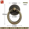 Chengyu Puxador Estilo Antigo Simples Liga de Zinco Redondo Furo Único Puxador Anel para Gaveta Porta de Guarda-Roupa Ferragens para Móveis