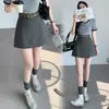 Saia-Short Casual para Mulheres 2026 Primavera/Verão Conjunto Saia Evasê Calça Cintura Alta Emagrecedora Perna Larga Boot Shorts Roupa Exterior Shorts Femininos Tendência