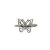 Anillo de Mariposa Hueca para Mujer Diseño de Nicho Lujo Ligero Alto Sentido Anillo para Dedo Anillo de Cola Diseño Abierto Nuevo Estilo Ins