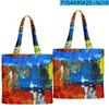 Bolsa Tote Tie-Dye Graffiti Pintura a Óleo Nova 2022 Bolsa de Mão 3D Tecido Oxford Tendência Bolsa Tote Feminina