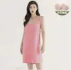 Macacão de Verão Confortável Fino com Bojo Integrado Colete Camisola Tudo-em-Um para Mulheres Que Podem Ser Usados Fora para Prevenir Exposição e Podem Ser Usados Fora de Casa